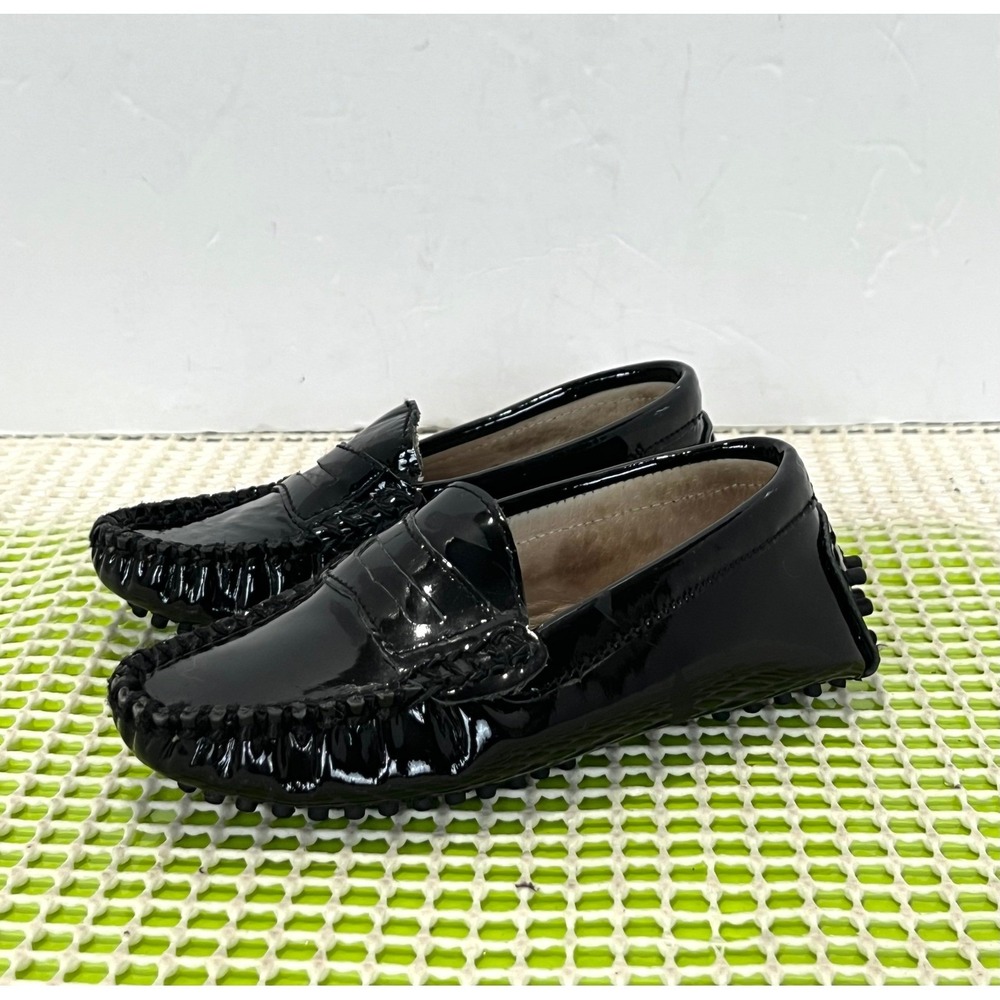 Ralph Lauren Dartmouth Patent Leather Penny Loafers Drivers Toddler 7.5 Black